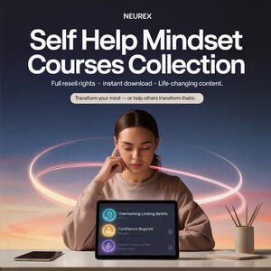 Self Help Mindset Courses Collection with MRR & PLR Rights – 20+ Courses for Resell, Branding, Coaching and Passive Income, Resell Bundle
