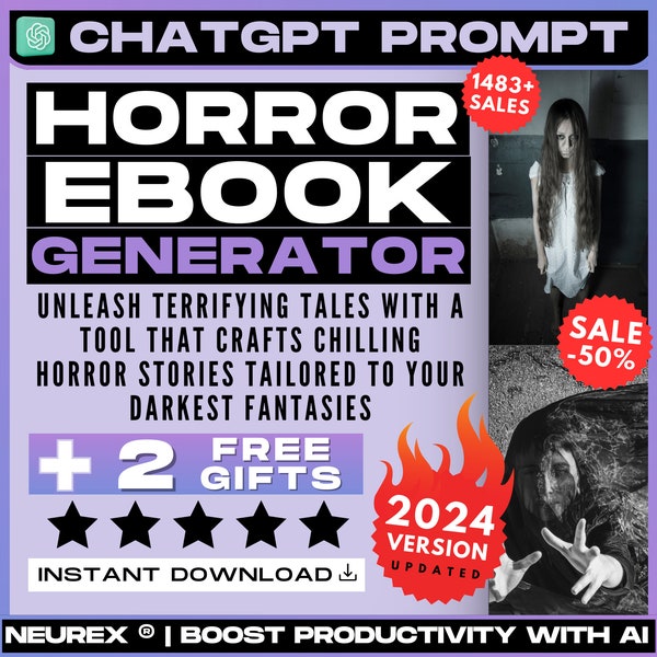 ChatGPT Horror Ebook Generator Prompt, Scary Stories, Haunting Tales, Horror Writing, Spooky Narratives, Fear Induction, Dark Fiction