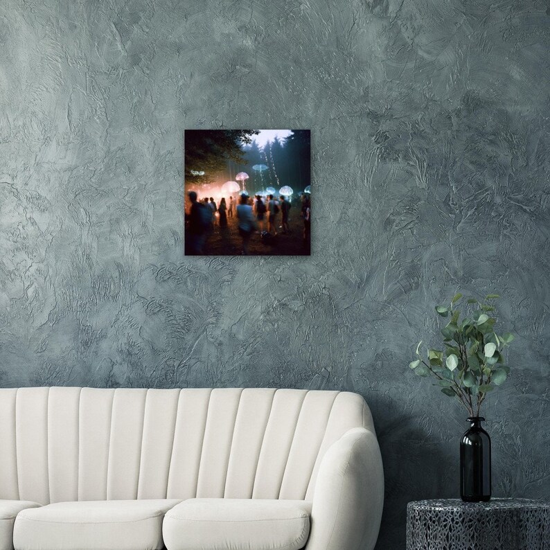 Rave in Forest With an Uninvited Guest Surreal Photo - Etsy