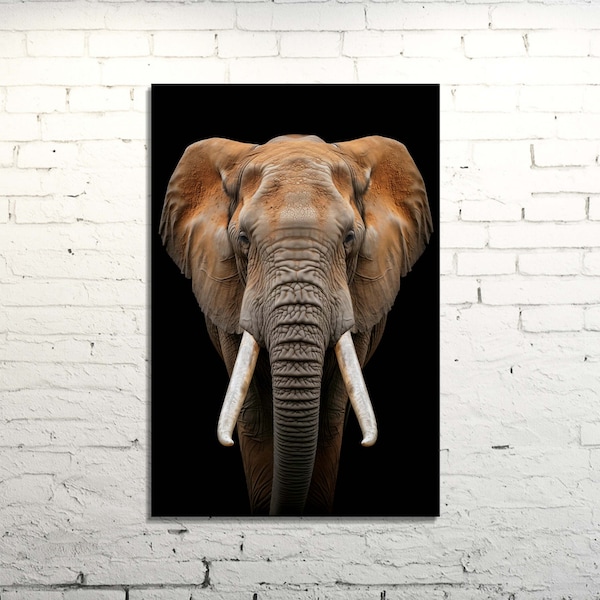 African Forest Elephant Art Print: Endangered Species Canvas or Poster