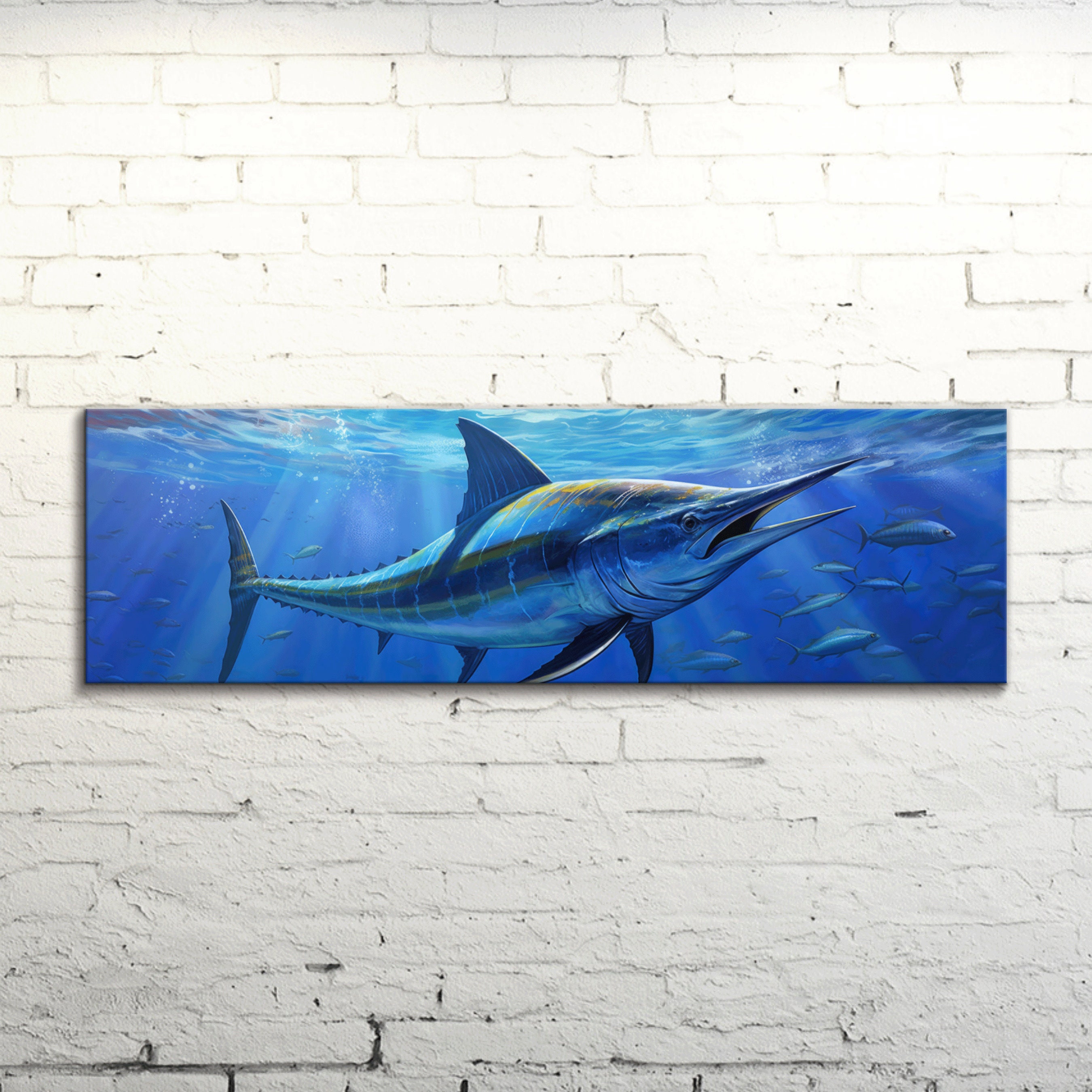 Blue Marlin Canvas Print: Striking Aquatic Art for Fishing Lovers