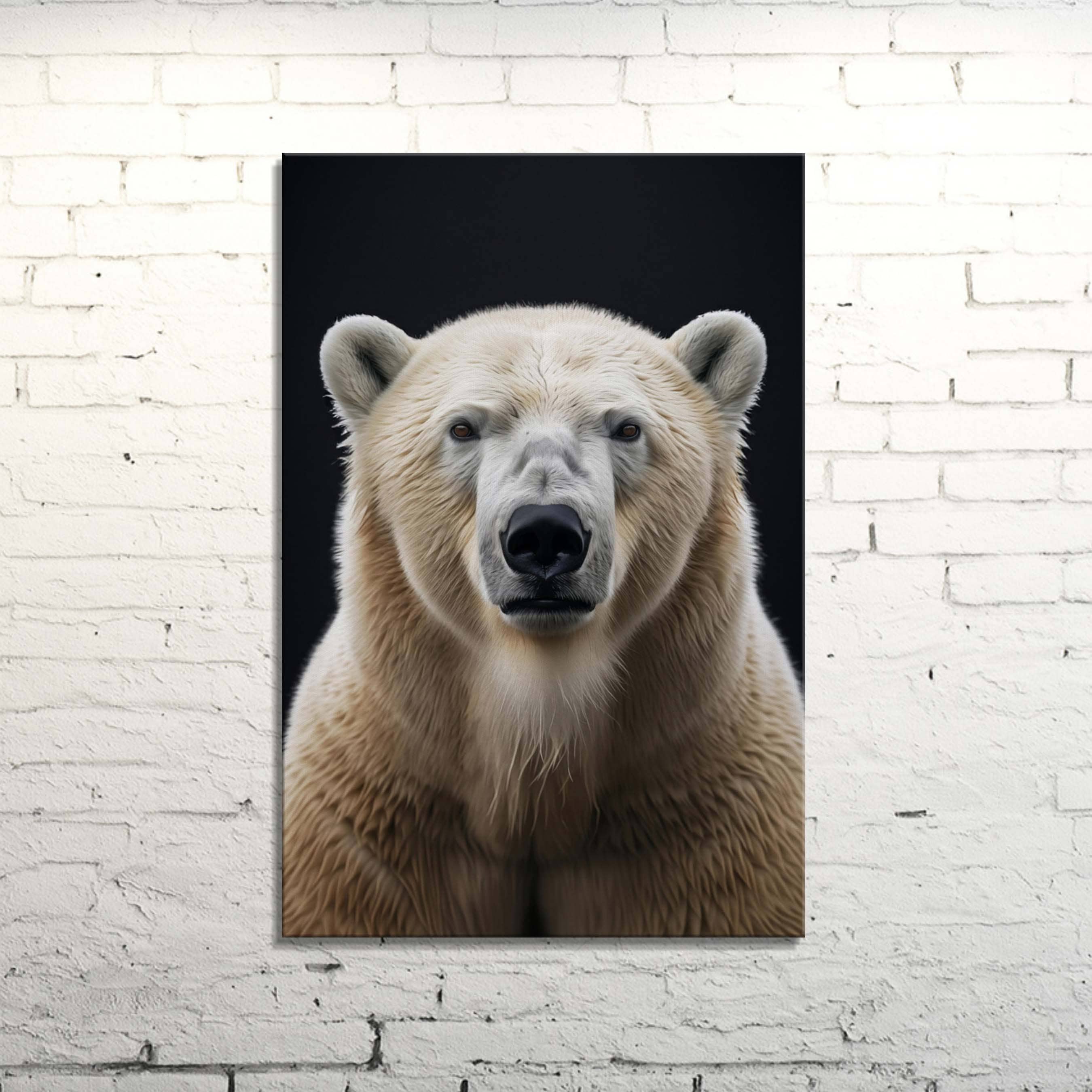 Majestic Polar Bear Portrait: Wildlife Home Decor Art Print or Canvas