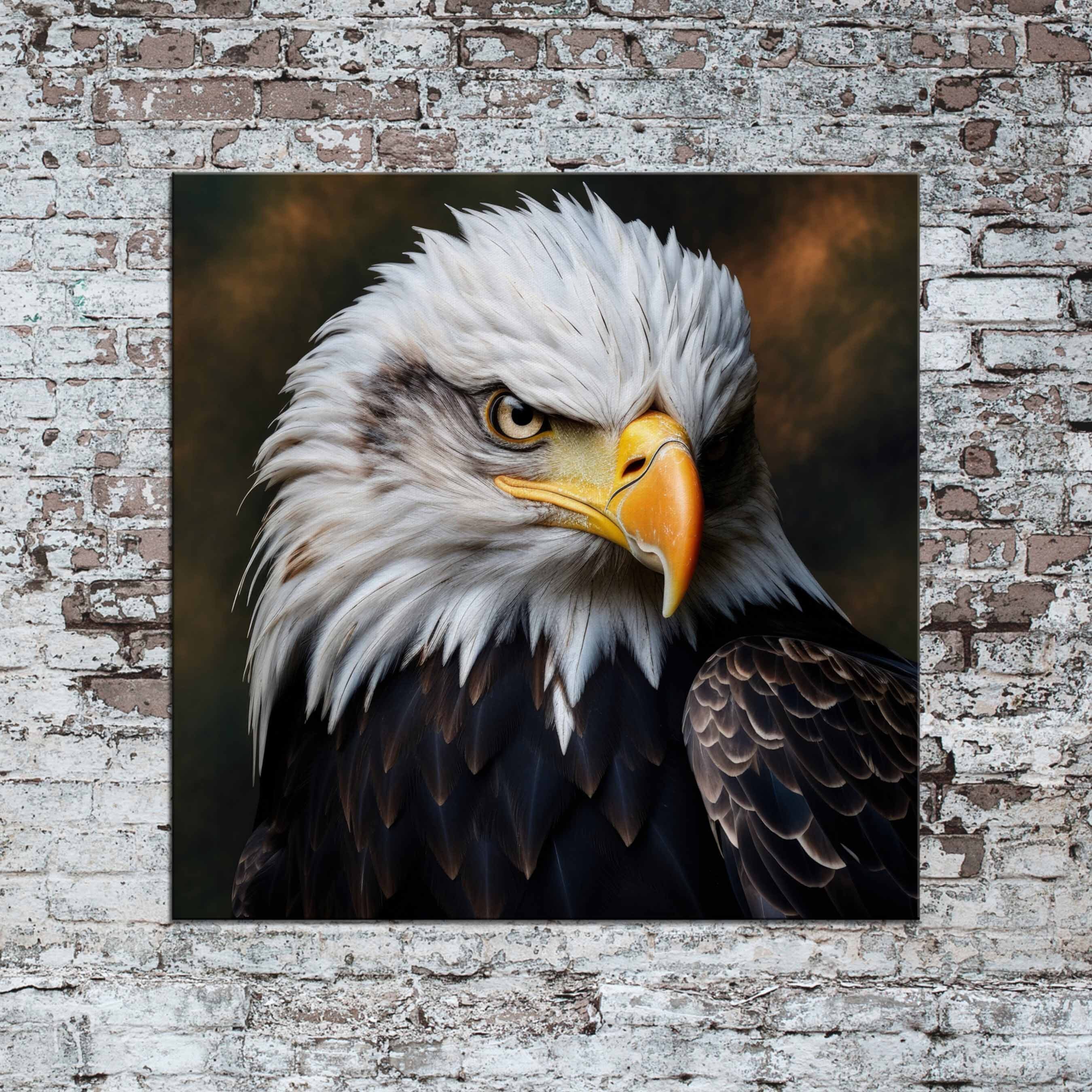 Bald Eagle Portrait Canvas Print: Majestic Wildlife Wall Art