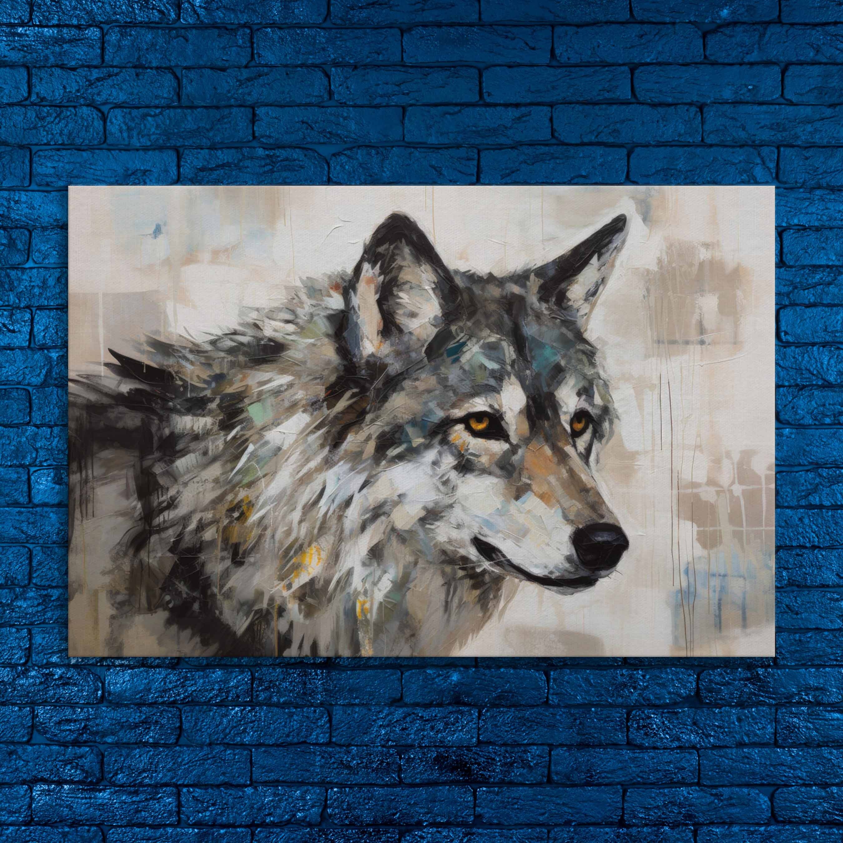 Abstract Wolf Canvas Print: Wildlife Home Decor