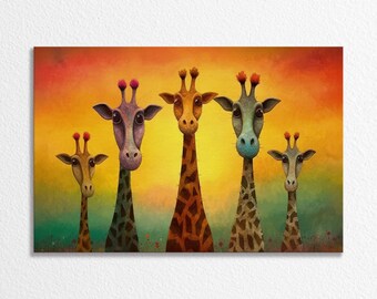 Ferjo "a Mothers Kiss" Limited Edition Giraffe Canvas Art (21x30) - Etsy
