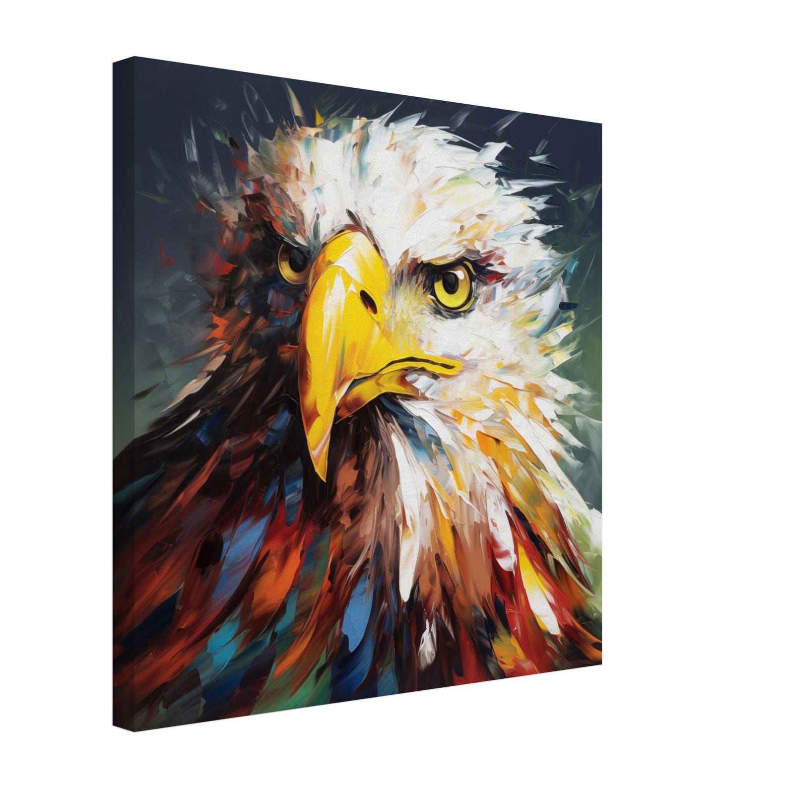 Bold Bald Eagle Canvas Art, Colorful Oil Painting Style - Etsy