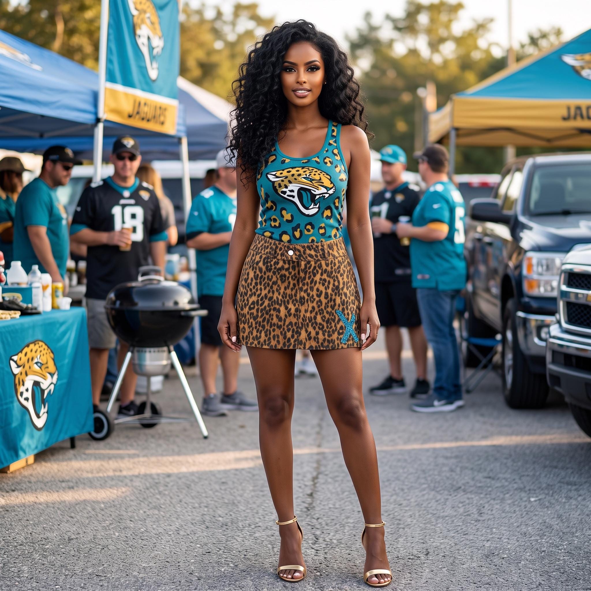 Jaguar Print Skirt - Etsy