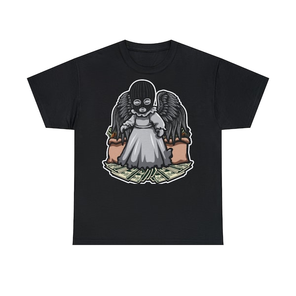 Gangster Angel Ski Mask-Streetwear by Rizz -T-shirt - Unisex