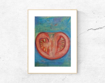 Tomato, original - unique, painting