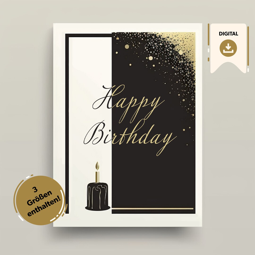 Druckbare Moderne Geburtstagskarte Pdf-geburtstagskarte - Etsy