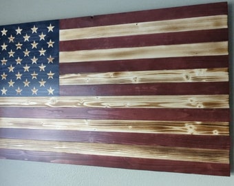 Wooden US Flag