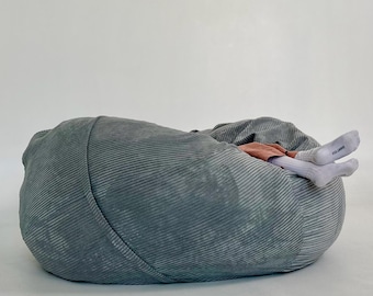 Pouf moderno, poltrona, poltrona a sacco, seduta marocchina, mobili senza struttura, poltrona da lettura, arredamento per camera da letto
