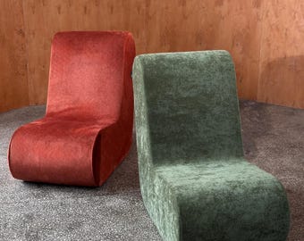White frameless soft armchair, modern lounge chair, floor seating chair, slipcovered chair, modern lounge chair, accent lounge chair