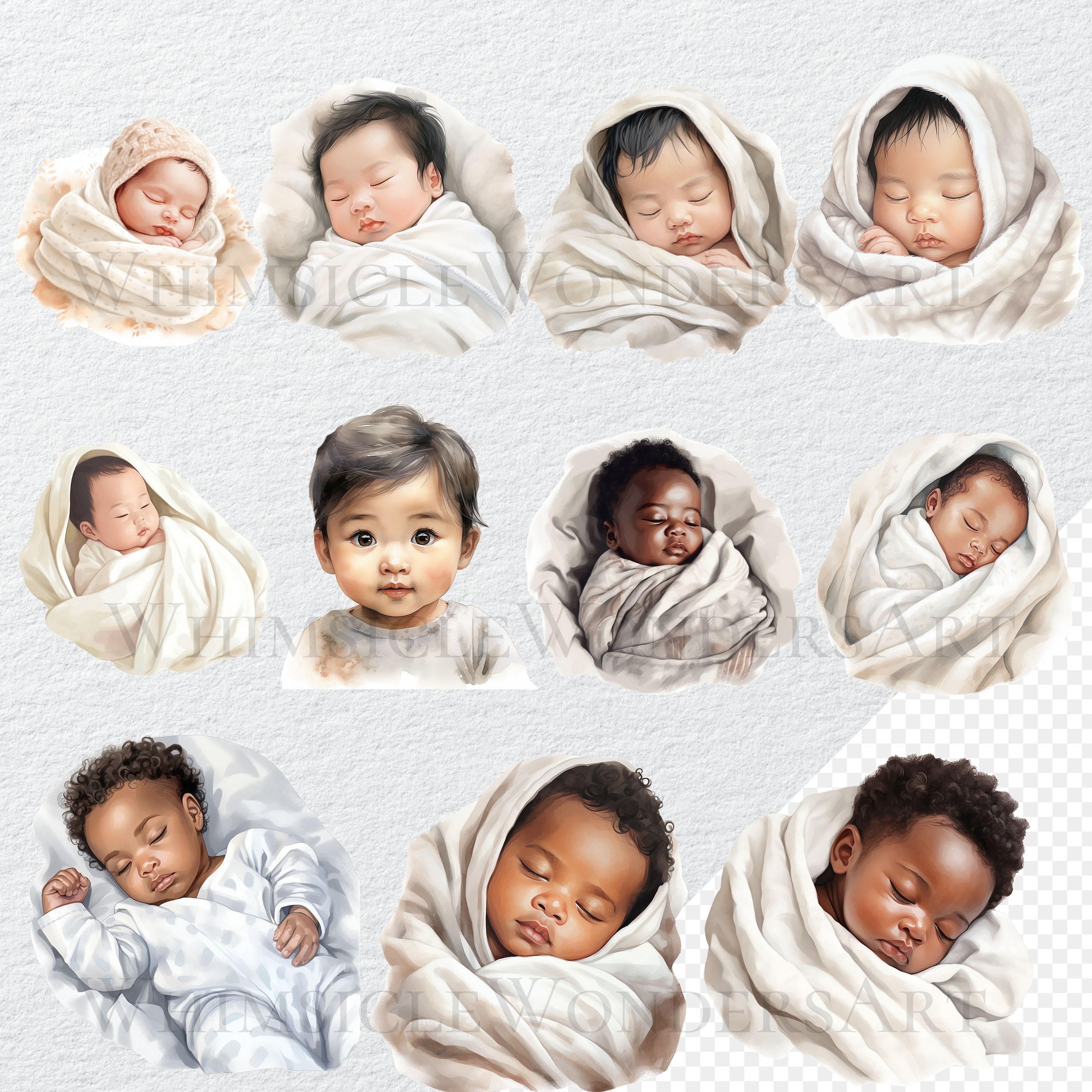 Neutral Baby Shower Watercolor Clipart Bundle (57 PNG) - Etsy