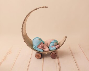 Lune, accessoire en bois, photographie, pour nouveau né, rotin, accessoire bébé, séance photo, props, props, osier, photo, balançoire