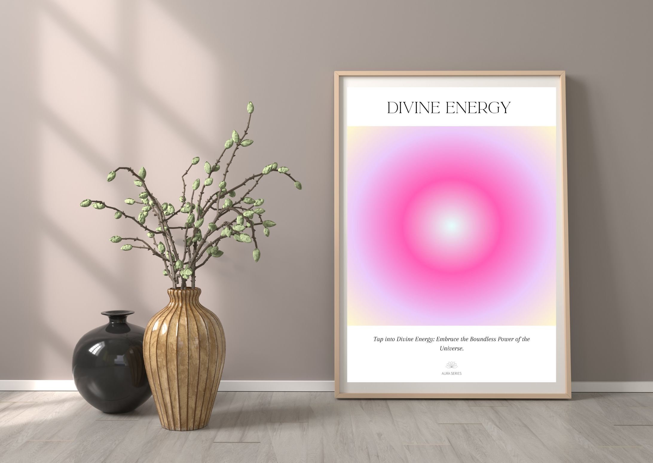 Set of 3 Gradient Aura Posters for Positive Energy | Feminine Aura Wall ...