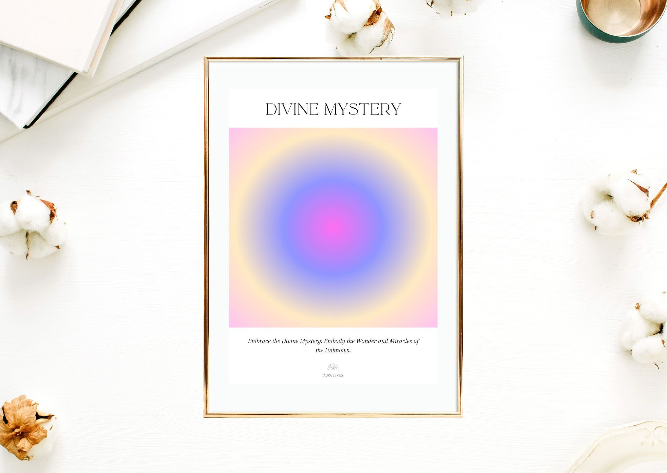 Set of 3 Gradient Aura Posters for Positive Energy | Feminine Aura Wall
