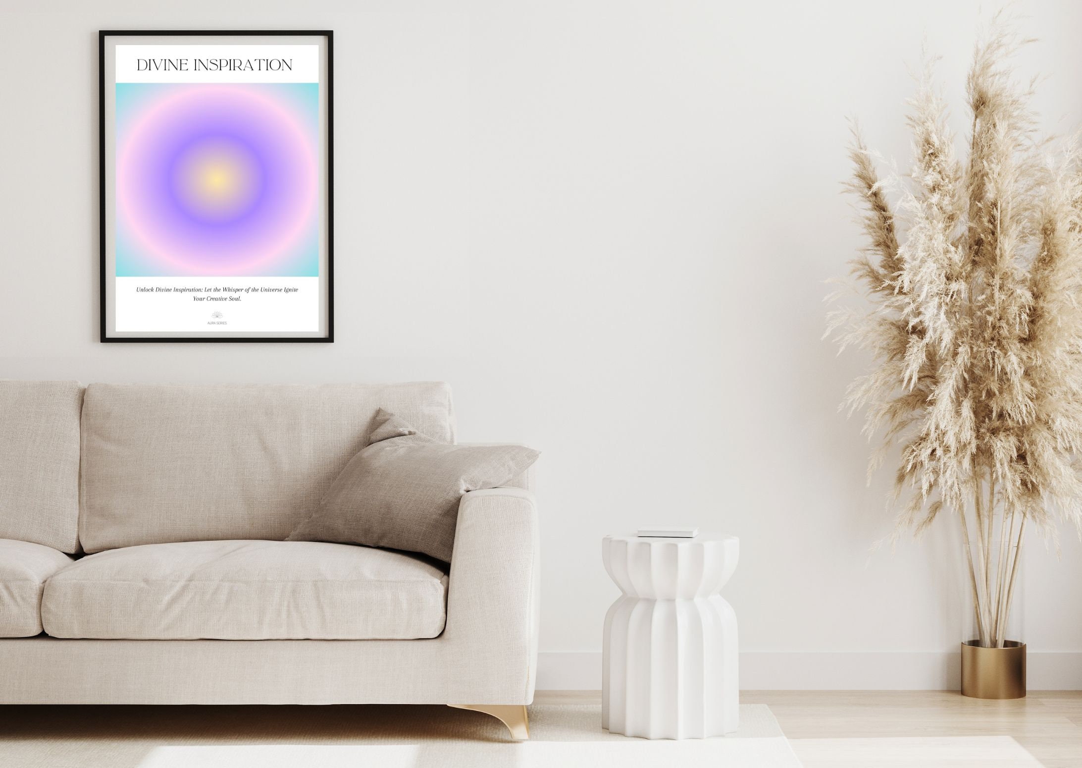 Set of 3 Gradient Aura Posters for Positive Energy | Feminine Aura Wall ...