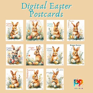 Easter bunny high quality, instant download png, jpeg, eps, svg, pdf. Easter printable happy Easter postcard, Cute Easter, Happy Easter.