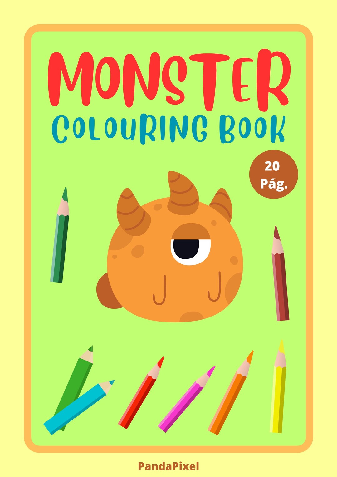 Monsters Coloring Book for Kids This Coloring Book Was Made - Etsy