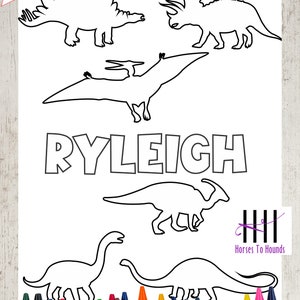 Custom Dino Coloring Page, Dino coloring page, Custom Coloring Page