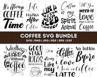 Coffee SVG Bundle, Funny Coffee SVG, Coffee Quote Svg, Caffeine Queen, Coffee Lovers, Coffee Obsessed, Mug Svg, Coffee mug, Cut File Cricut