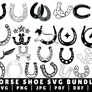 Horse Shoe SVG Bundle, Horse Shoe PNG Bundle, Horse Shoe Clipart, Horse Shoe SVG Cut Files for Cricut, Horse Shoe Silhouette, Horseshoe Svg