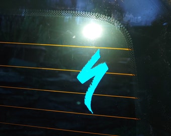 Specialized S logo self-adhesive reflective blue 10 cm large