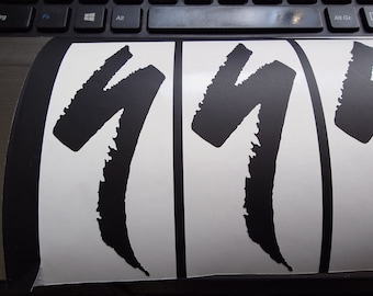 Specialized S Logo self-adhesive logo in black matt size 4 inch 10 cm
