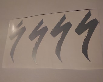Specialized S logo, self-adhesive logo in matte silver, size selectable e.g. 7.6 cm or 127 mm