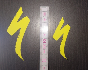 Specialized S Logo self-adhesive logo neon yellow fluorescent size 8 cm