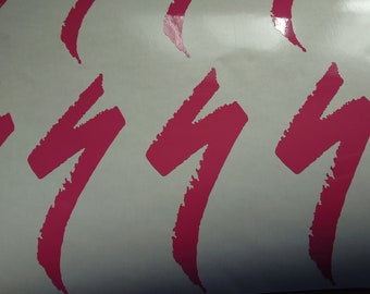 Logotipo autoadhesivo Specialized S Logo en magenta tamaño 4 pulgadas 10 cm