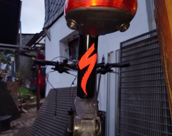 Specialized S logo self-adhesive reflective red