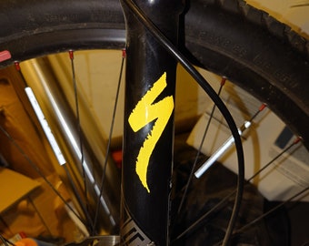 Specialized S logo self-adhesive reflective yellow