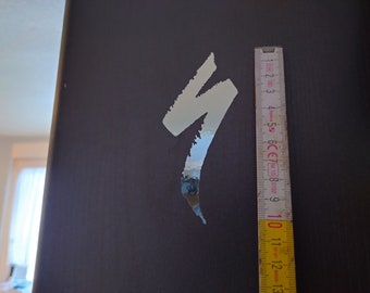 Specialized S Logo self-adhesive logo in Chrome Size 10 cm (4 inches)