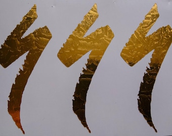 Specialized S logo self-adhesive logo in gold leaf look, size 8 cm