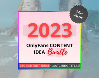 Pacchetto di contenuti OnlyFans 2023, piani di contenuti per adulti 360 + didascalie, guide mensili Only Fans, Fansly, Twitch, Camgirls e idee video Snapchat