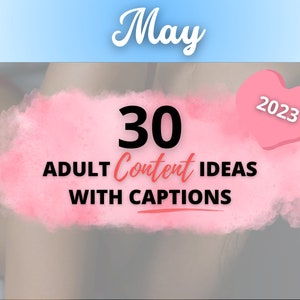 May 2023 Adult Content Ideas with Titles | Onlyfans & Fansly Content Plan | Planner for Twitch Camgirls and Snapchat Fans | Adult Video idea