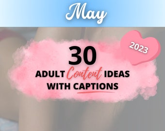 Maggio 2023 Idee per contenuti per adulti con titoli / Piano di contenuti per soli fan e fan / Pianificatore per camgirl di Twitch e fan di Snapchat / Idea per video per adulti