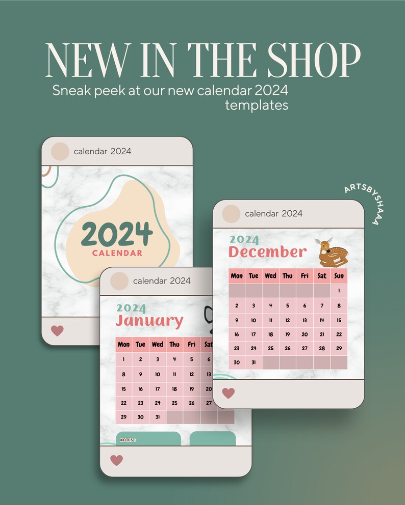 Editable Calendar 2024 Printable Calendar 2024 Aesthetics Calendar 2024 ...