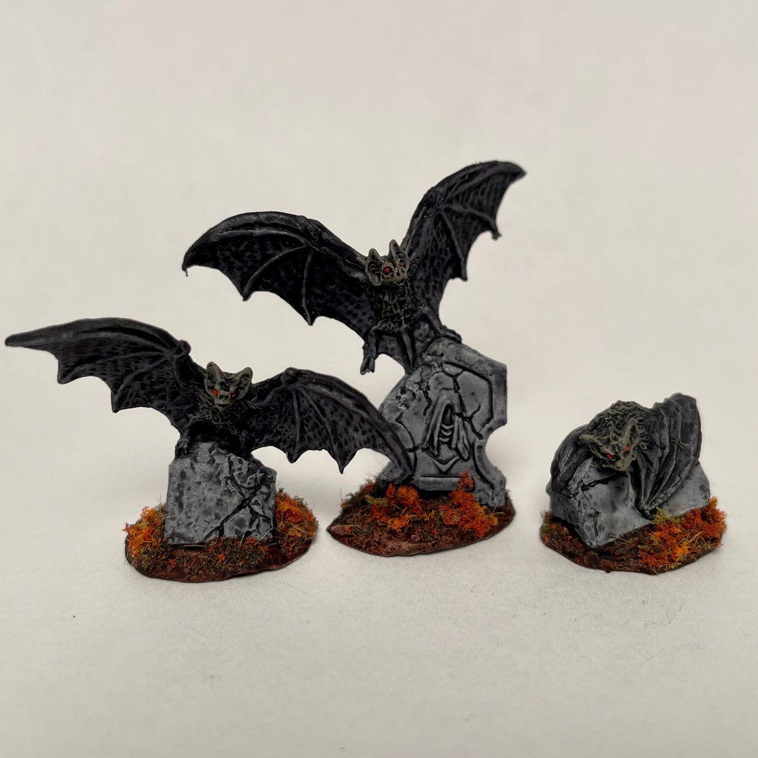 3 Giant Bats Handpainted Miniatures / D&D Dnd Pathfinder Etsy
