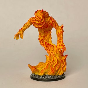 Fire Elemental Hand-Painted Miniature for Tabletop Games such as DnD, Pathfinder, Frostgrave, and RPGs