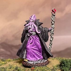 Mindflayer Illithid Hand-Painted Call of Cthulu Miniature for Tabletop Games such as DnD, Pathfinder, Frostgrave, and RPGs
