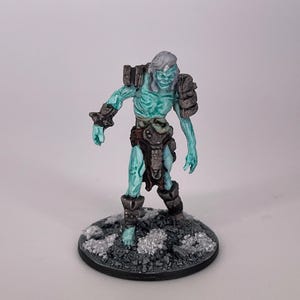 Undead Ice Wight Hand-Painted Miniature for Tabletop Games such as DnD, Pathfinder, Frostgrave, and RPGs