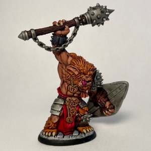 Bugbear Goblin Chieftain, Hand-Painted Miniature for Tabletop Games such as DnD, Pathfinder, Frostgrave, and RPGs