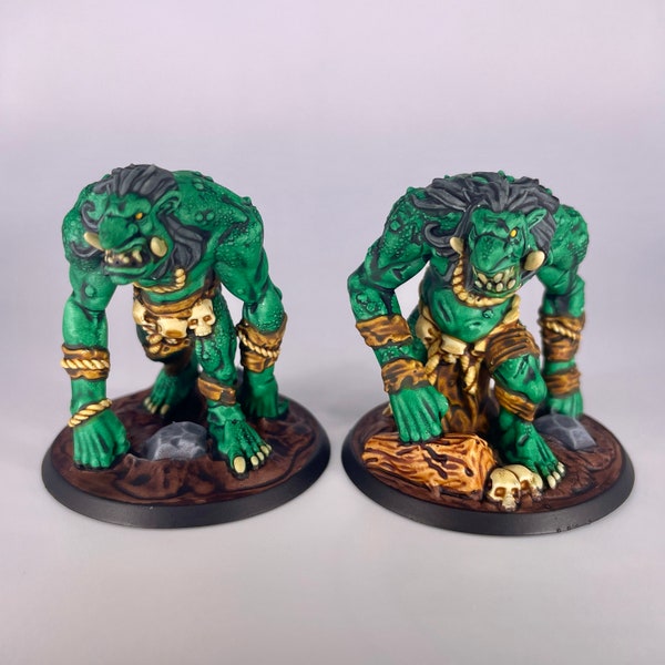 Trolls Ogres or Giants hand-painted miniature / D&D DnD Pathfinder Frostgrave RPG mini / GoblinVillage