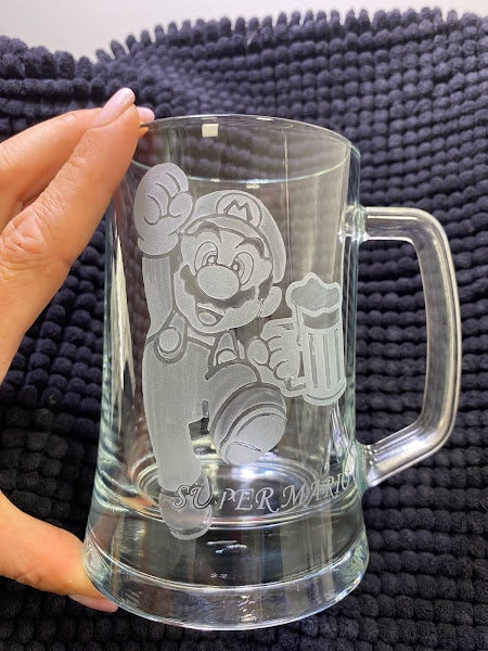 Super mario beer best sale glass