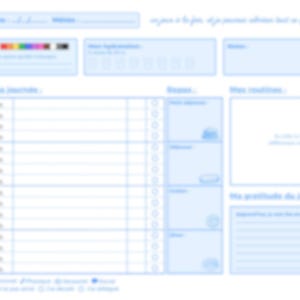 Planner journalier - Spécial TSA - Version Sunny