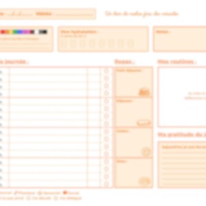 Planner journalier - Spécial TSA - Version Sparkle