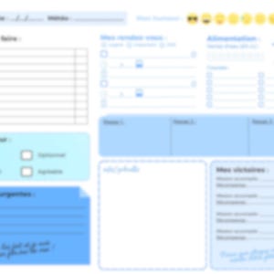 Planner journalier - Spécial TDAH - Version Sunny